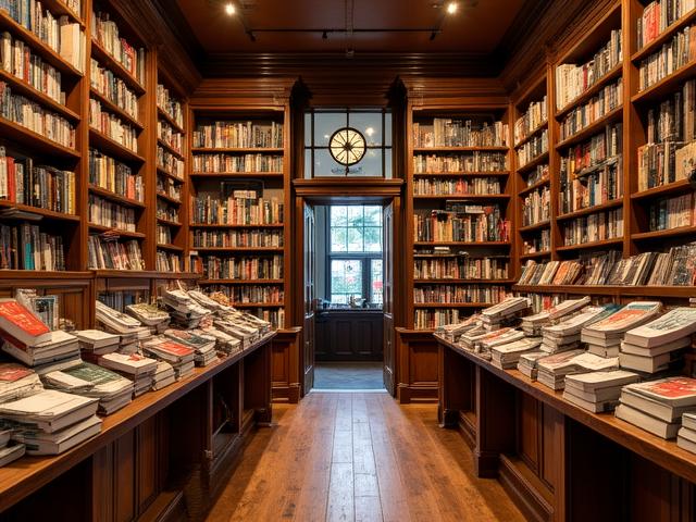 Inside The Anchor's Tale — warm shelves of curated books